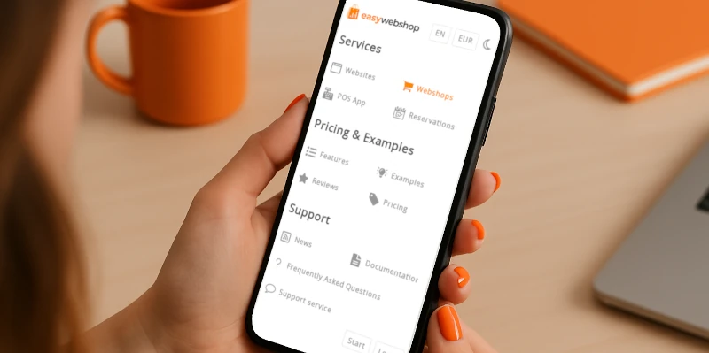 Schermopname van het nieuwe mobiele menu